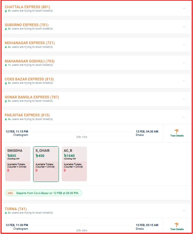 chattoram to dhaka train schedule