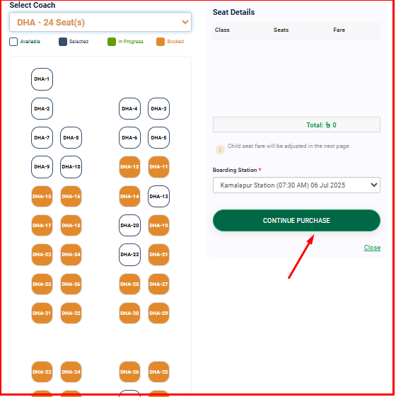 ticket booking